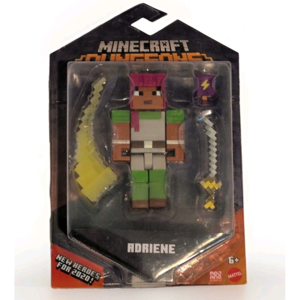 Minecraft Dungeons Adriene 3.25" Figure 2020 NIB Great Condition!